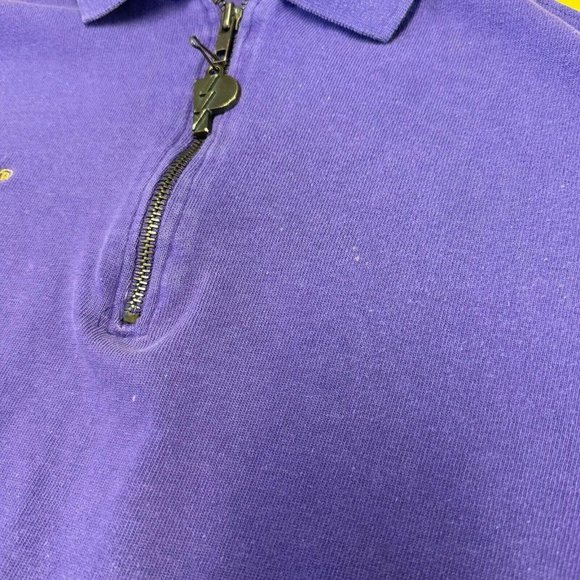 Vintage Pro Player Los Angeles Lakers Shirt Mens XL 1/2 Zip Embroidered Shooting - Picture 9 of 14